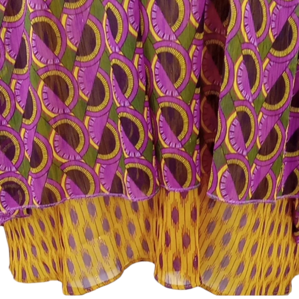 Zara Multicolor Halter Layered Boho Top - Yellow, Pink, Orange - Picture 9 of 15